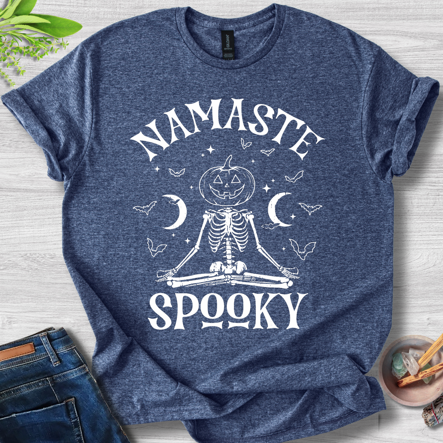 Namaste Spooky Unisex Softstyle T-Shirt