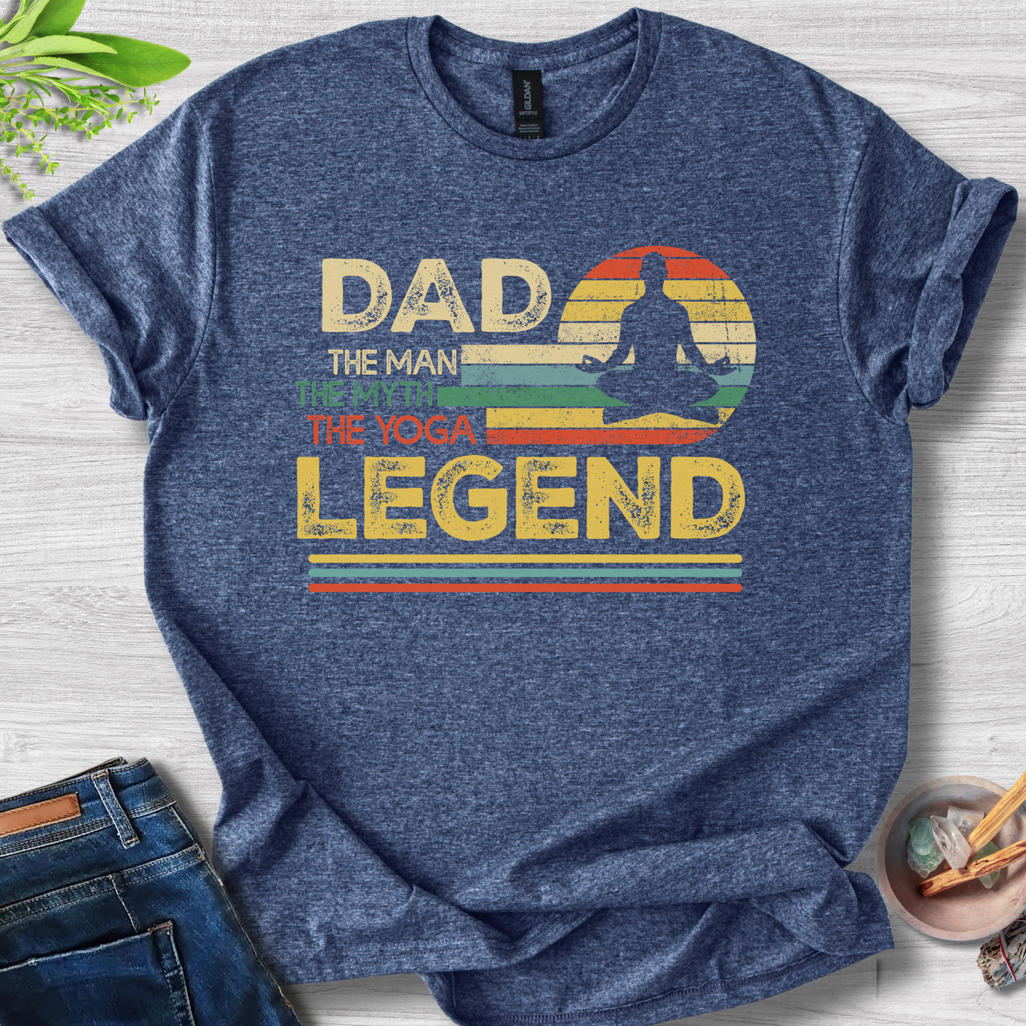 Dad the Yoga Legend Unisex Softstyle T-Shirt