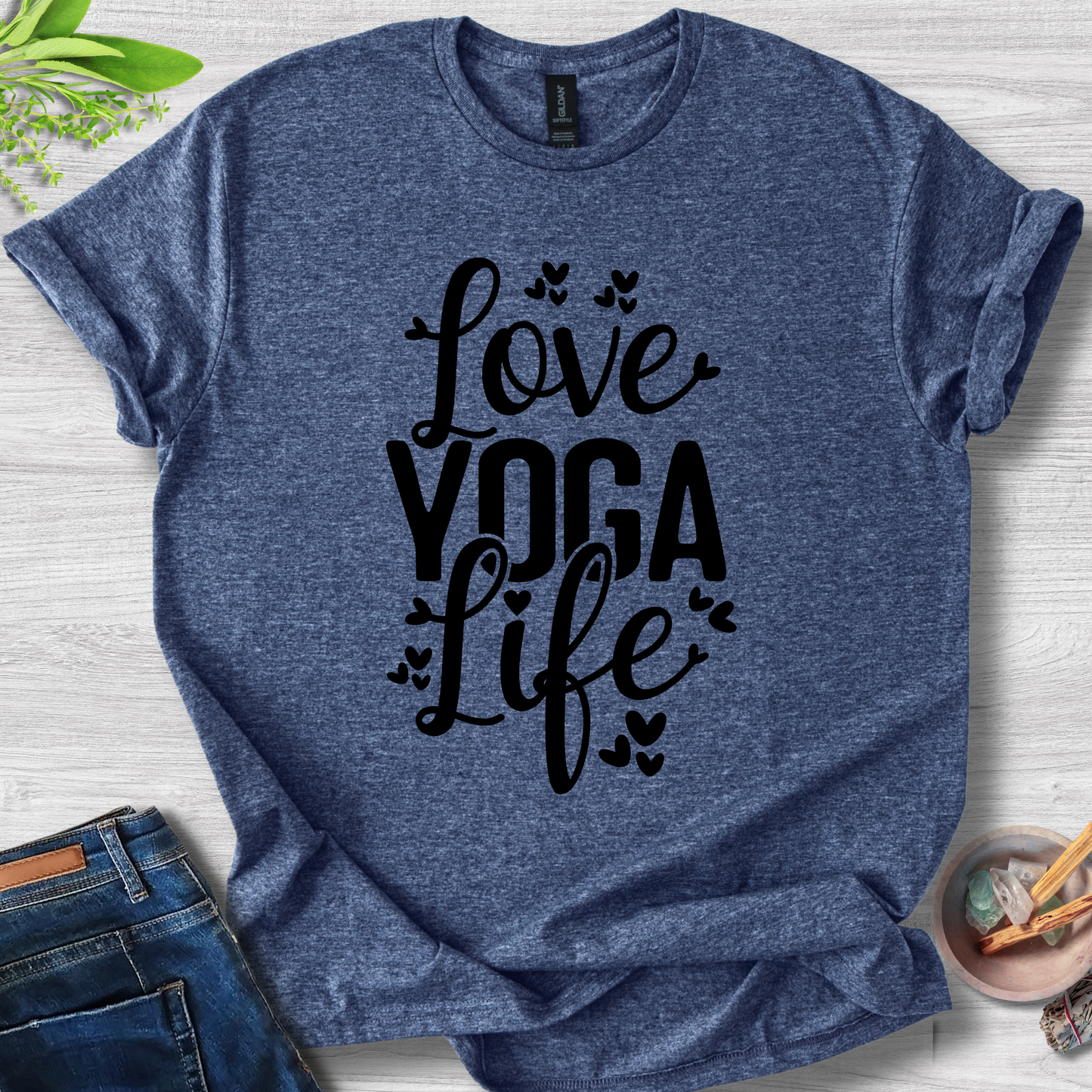 Love Yoga Life Unisex Softstyle T-Shirt