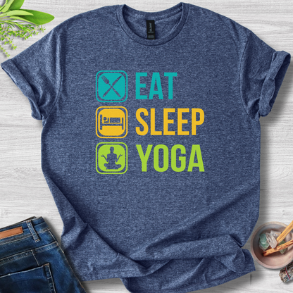 Eat, Sleep, Yoga Unisex Softstyle T-Shirt