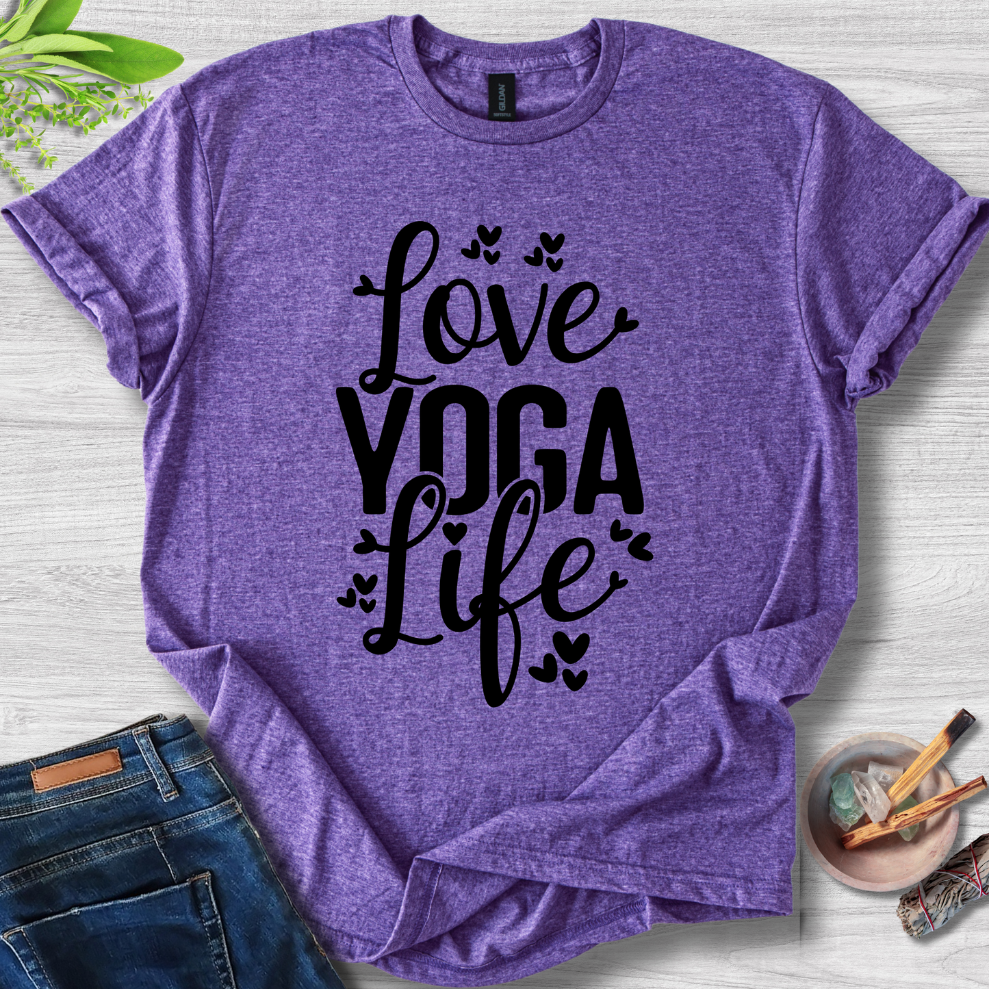 Love Yoga Life Unisex Softstyle T-Shirt