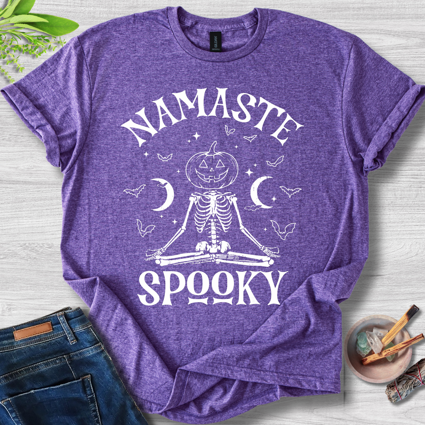 Namaste Spooky Unisex Softstyle T-Shirt