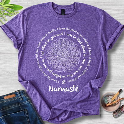 Namasté Mandala Circle Unisex Softstyle T-Shirt