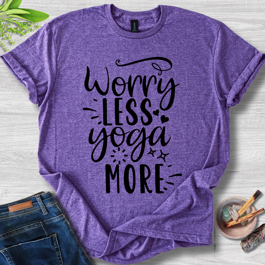 Worry Less Yoga More Unisex Softstyle T-Shirt