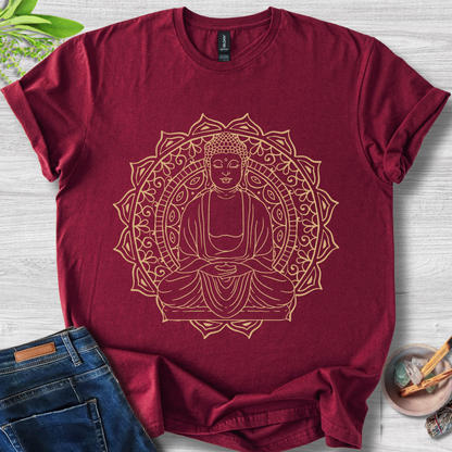 Golden Buddha Mandala Unisex Softstyle T-Shirt