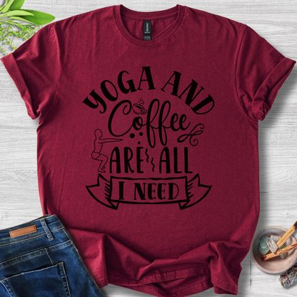 Coffee & Yoga Vibes Unisex Softstyle T-Shirt