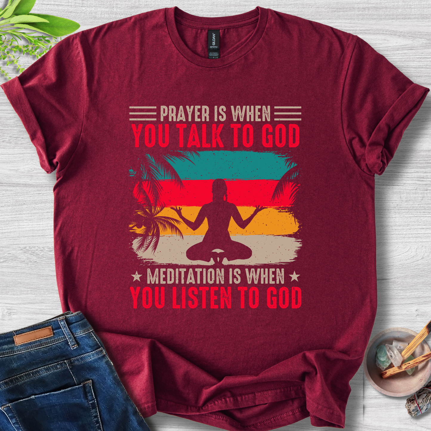 Prayer & Meditation Balance Unisex Softstyle T-Shirt
