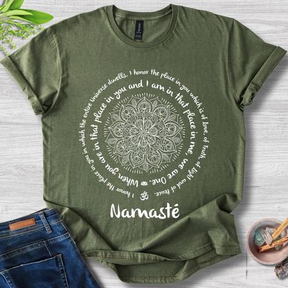 Namasté Mandala Circle Unisex Softstyle T-Shirt