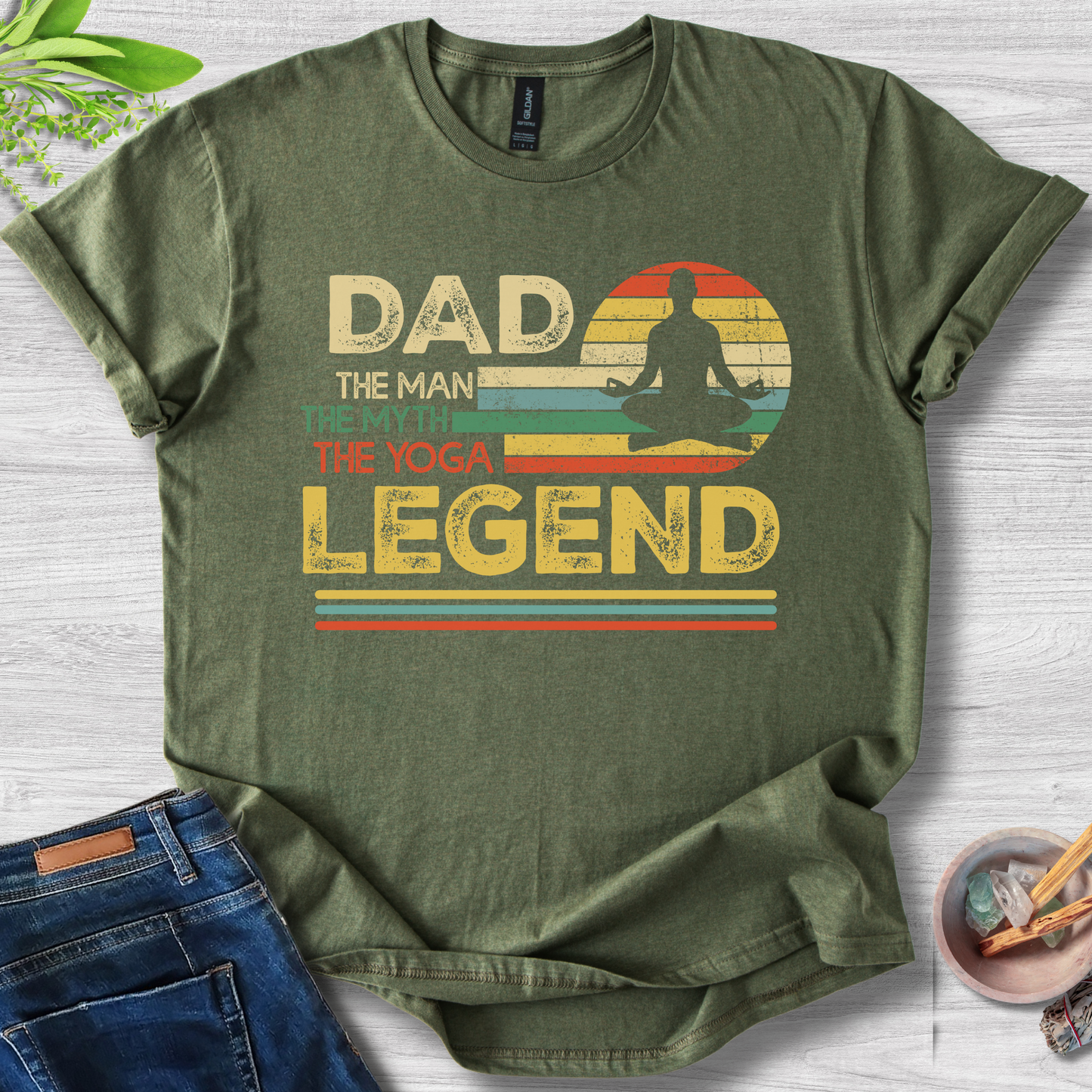 Dad the Yoga Legend Unisex Softstyle T-Shirt