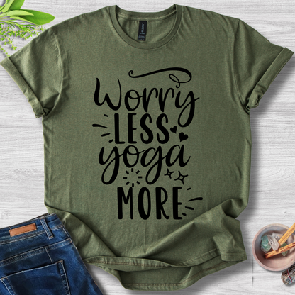 Worry Less Yoga More Unisex Softstyle T-Shirt