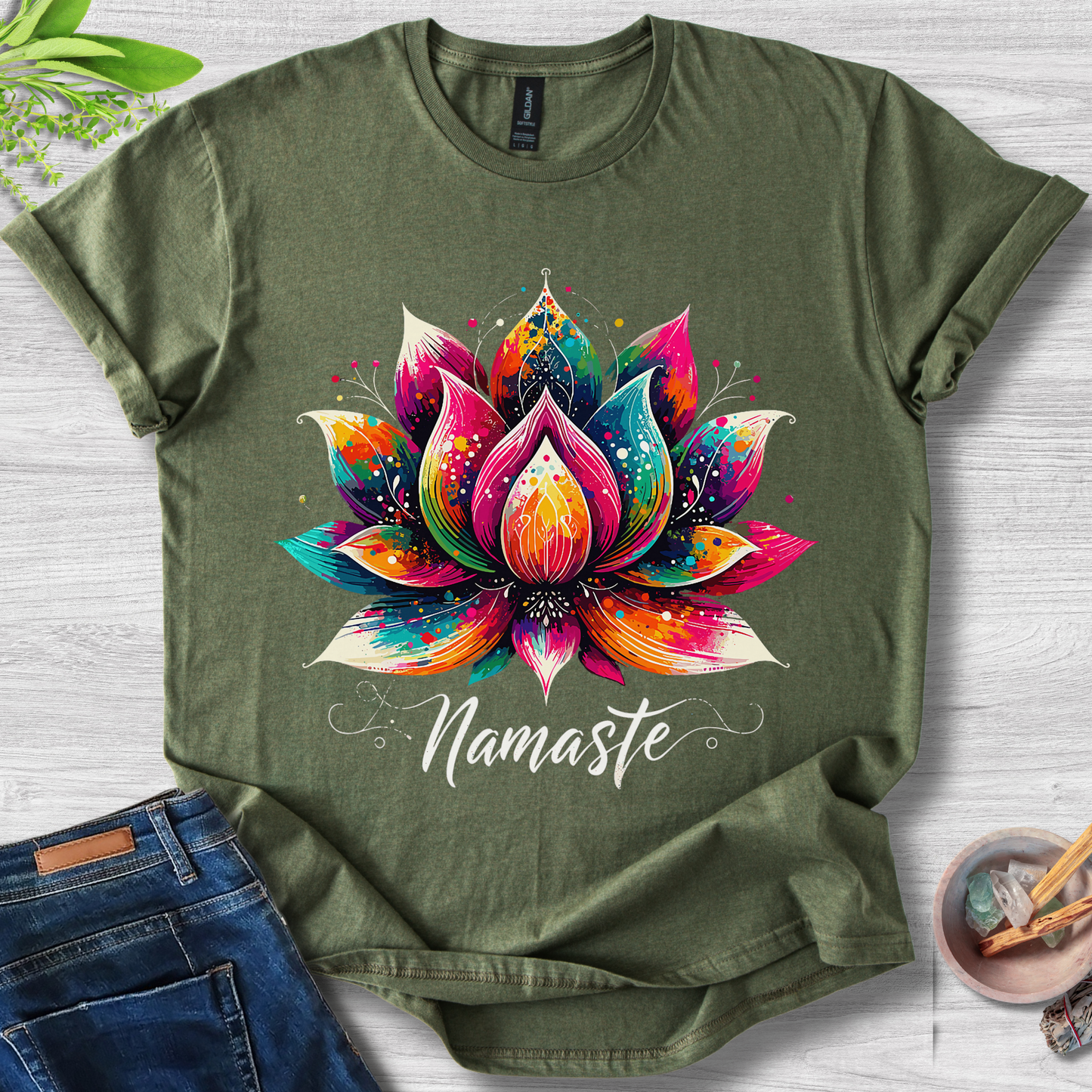 Zen Lotus Flow Unisex Softstyle T-Shirt
