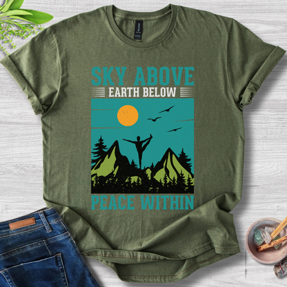 Sky Above, Earth Below, Peace Within Unisex Softstyle T-Shirt