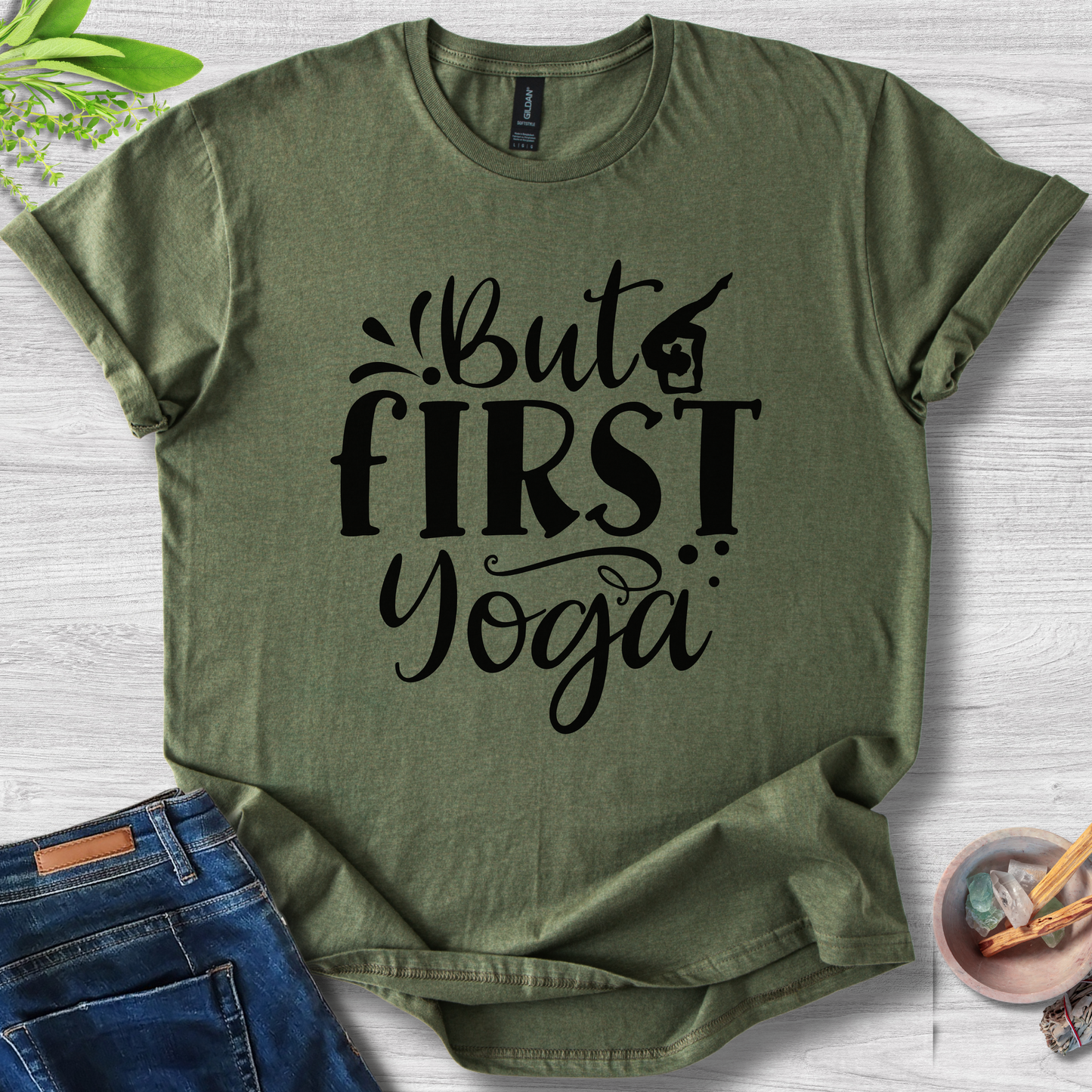 But First Yoga Unisex Softstyle T-Shirt