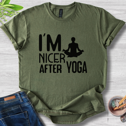 I'm Nicer After Yoga Unisex Softstyle T-Shirt
