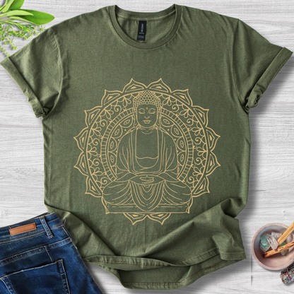 Golden Buddha Mandala Unisex Softstyle T-Shirt