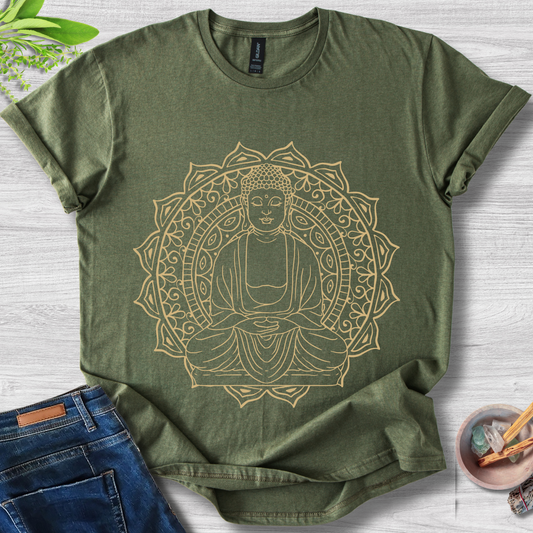 Golden Buddha Mandala Unisex Softstyle T-Shirt