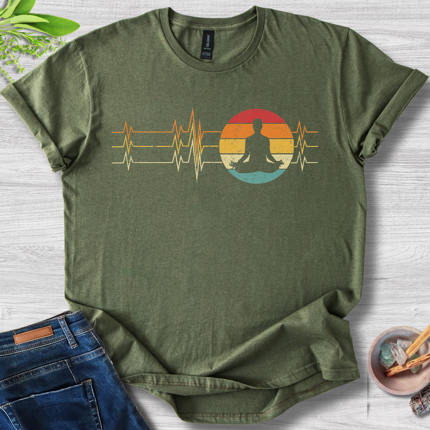 Heartbeat Zen Unisex Softstyle T-Shirt