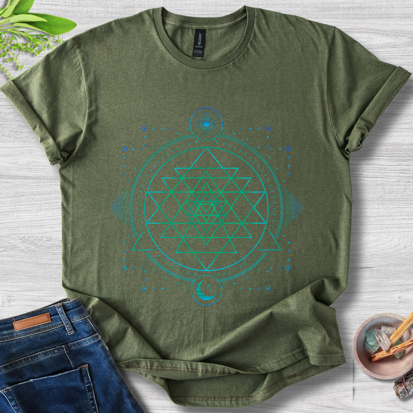 Sri Yantra Energy Unisex Softstyle T-Shirt