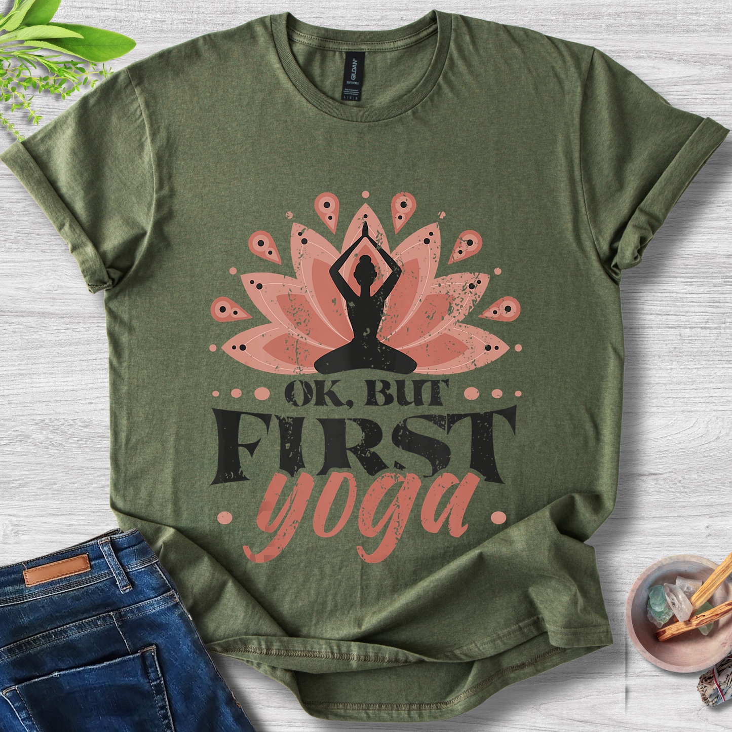 OK, But First Yoga T-Shirt