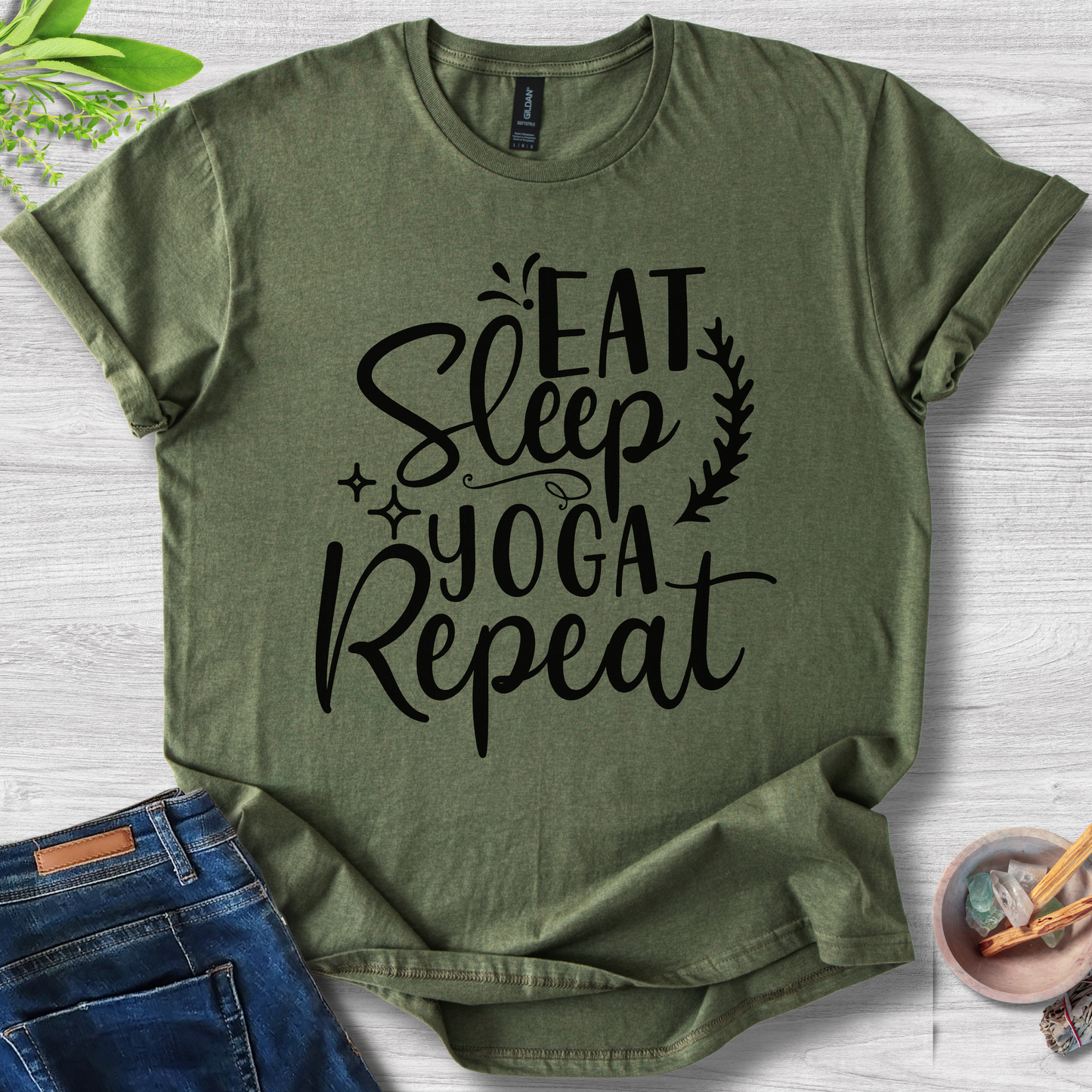 Eat Sleep Yoga Repeat Unisex Softstyle T-Shirt
