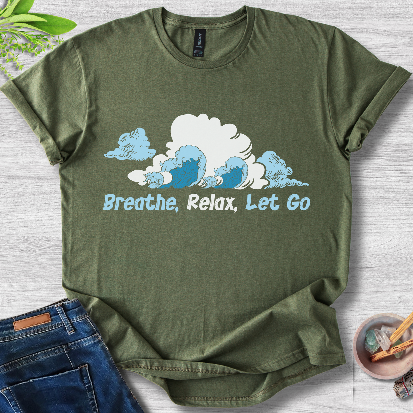 Breathe Relax Let Go Unisex Softstyle T-Shirt