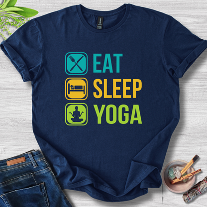 Eat, Sleep, Yoga Unisex Softstyle T-Shirt