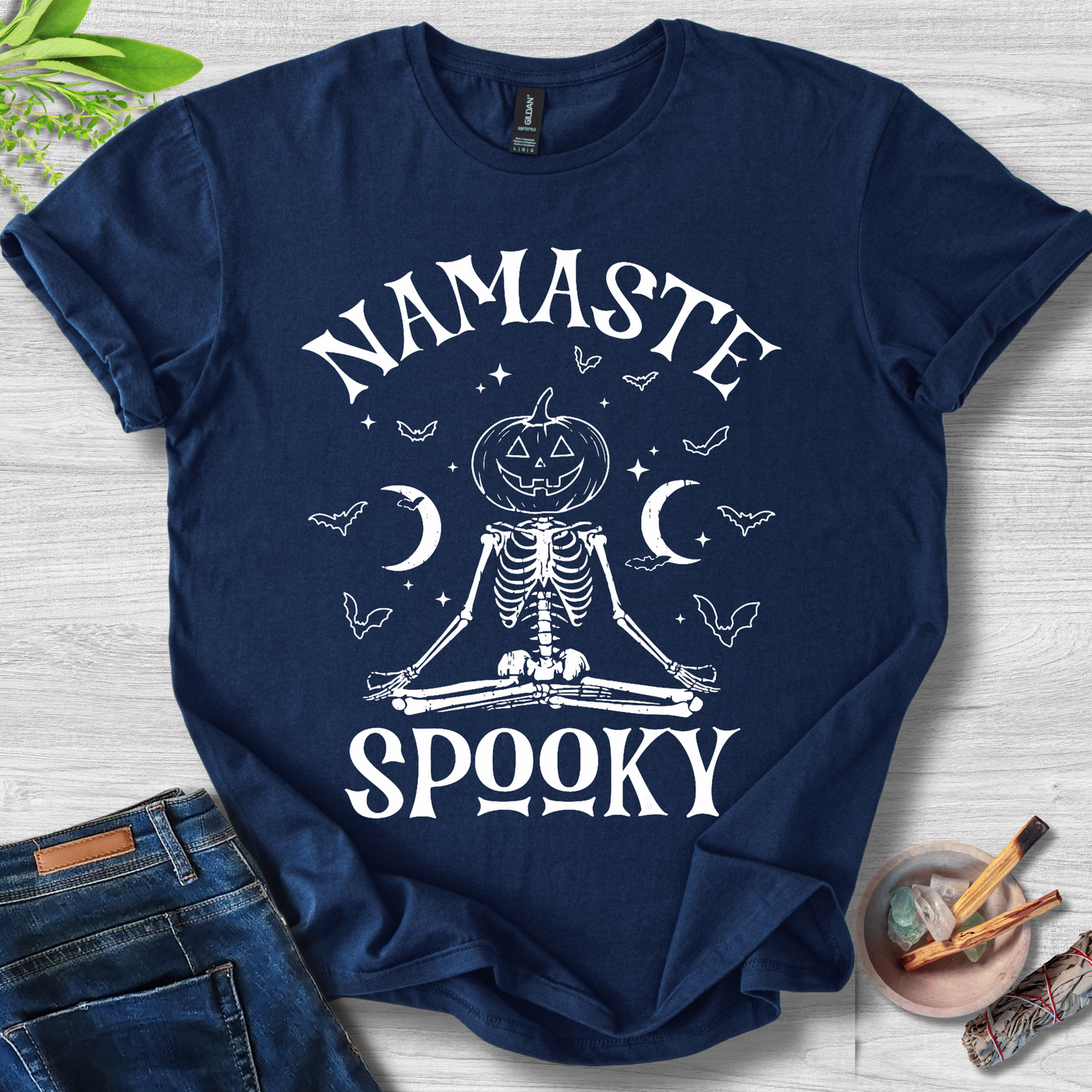 Namaste Spooky Unisex Softstyle T-Shirt