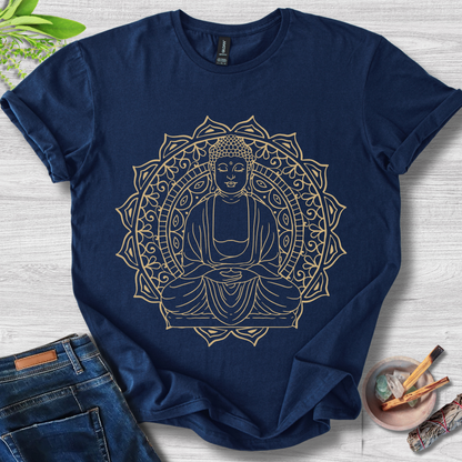 Golden Buddha Mandala Unisex Softstyle T-Shirt