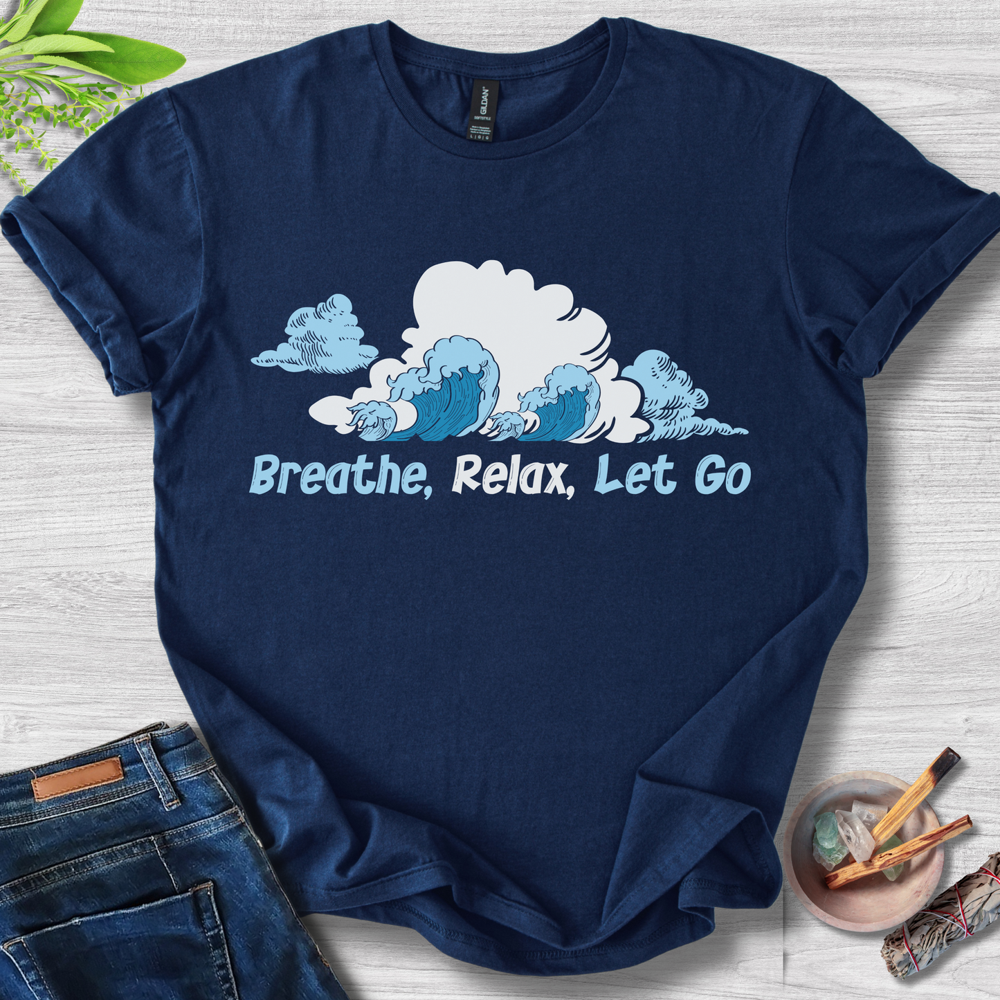 Breathe Relax Let Go Unisex Softstyle T-Shirt