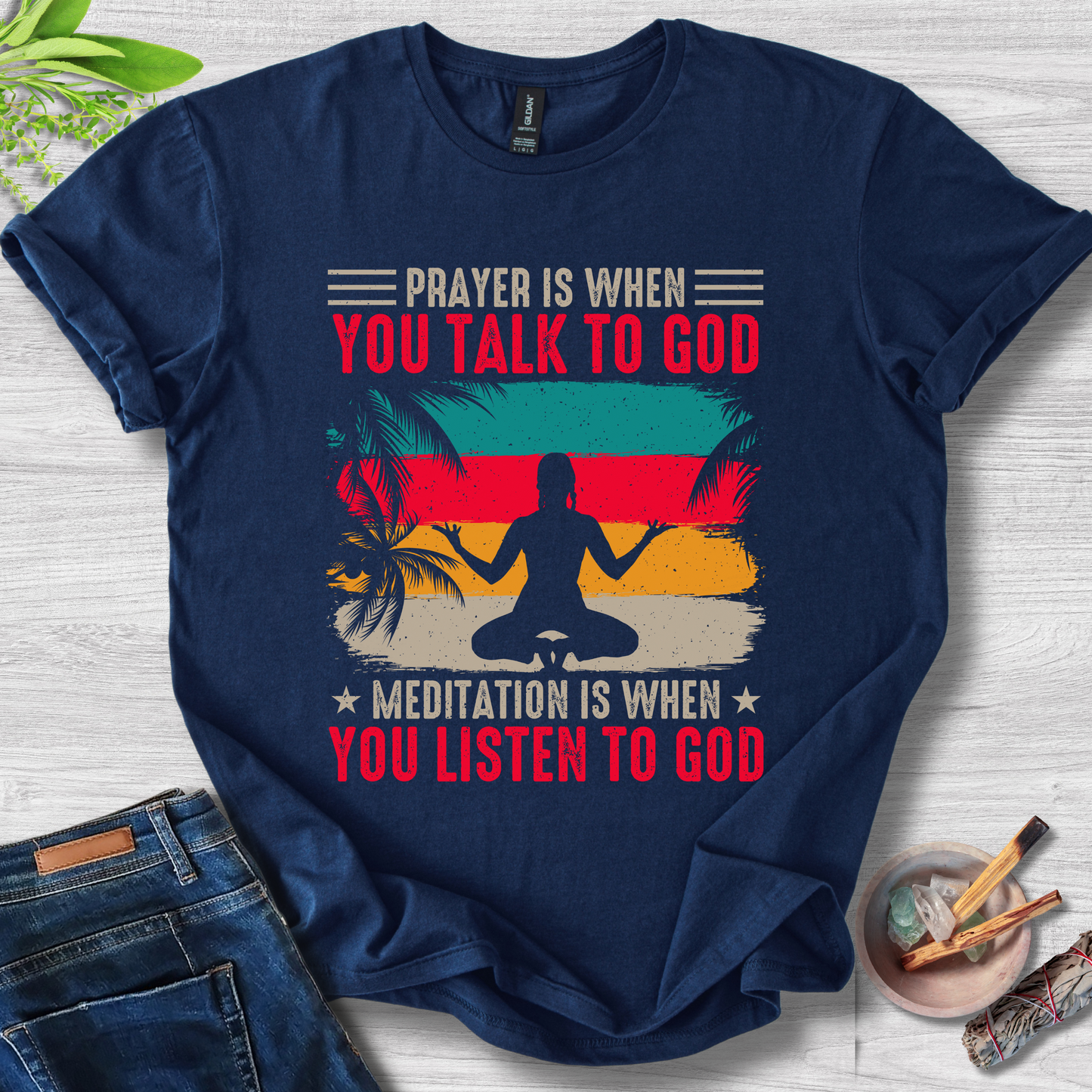 Prayer & Meditation Balance Unisex Softstyle T-Shirt