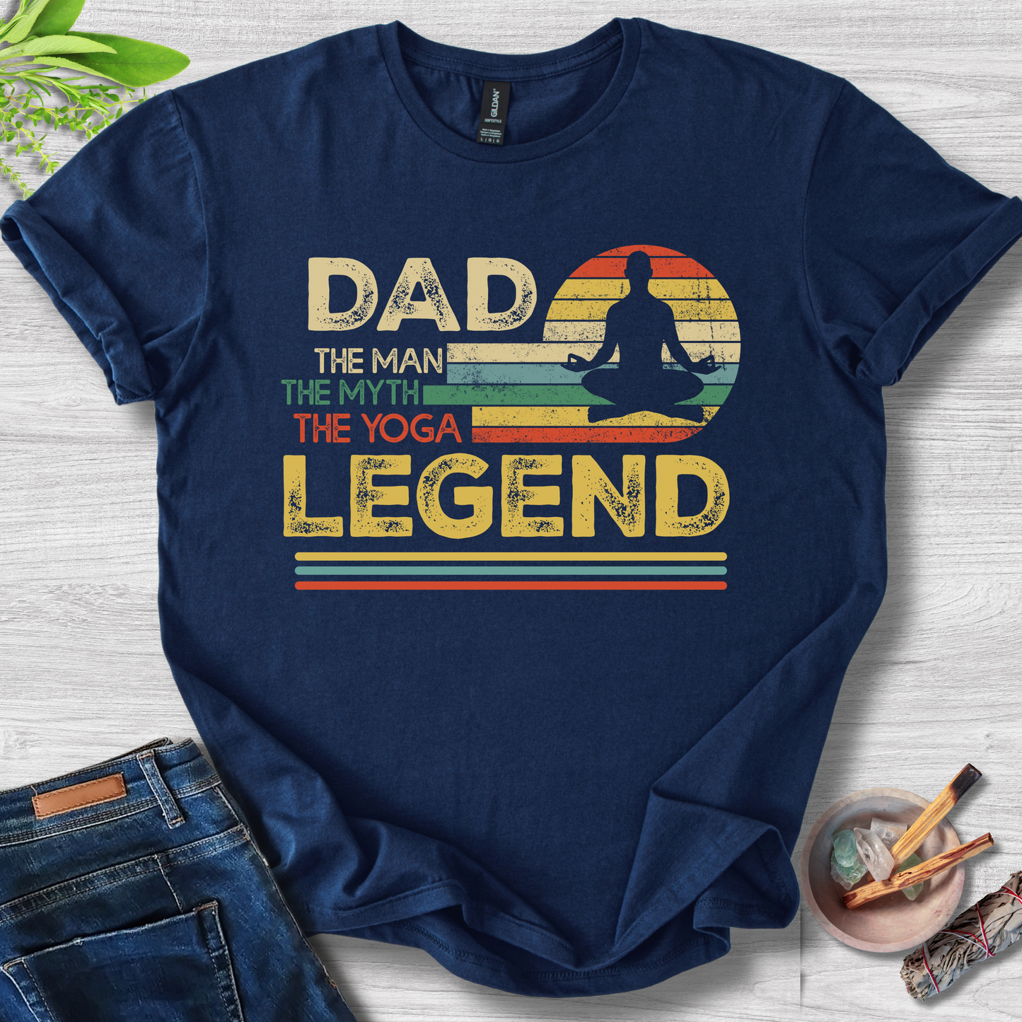 Dad the Yoga Legend Unisex Softstyle T-Shirt