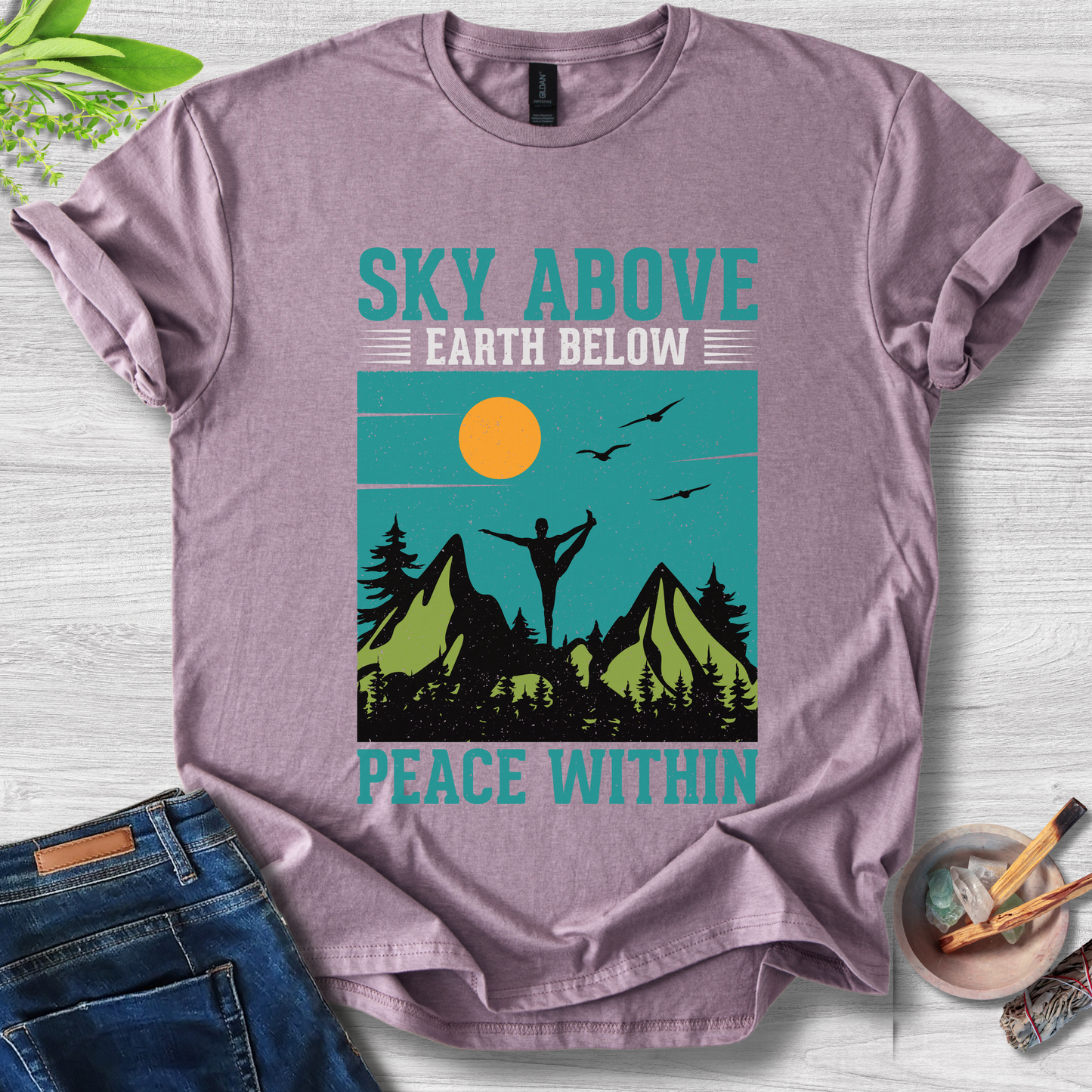 Sky Above, Earth Below, Peace Within Unisex Softstyle T-Shirt