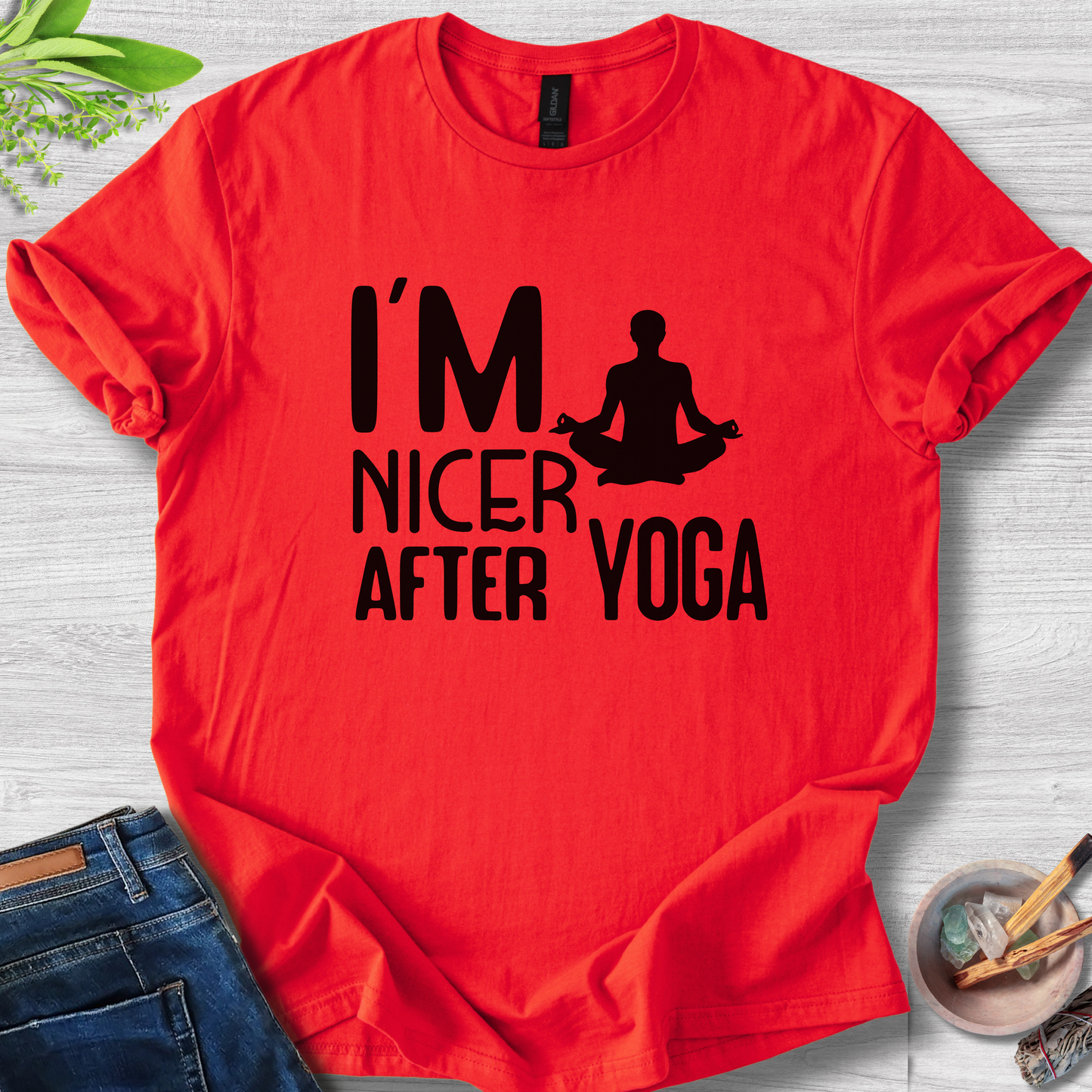 I'm Nicer After Yoga Unisex Softstyle T-Shirt