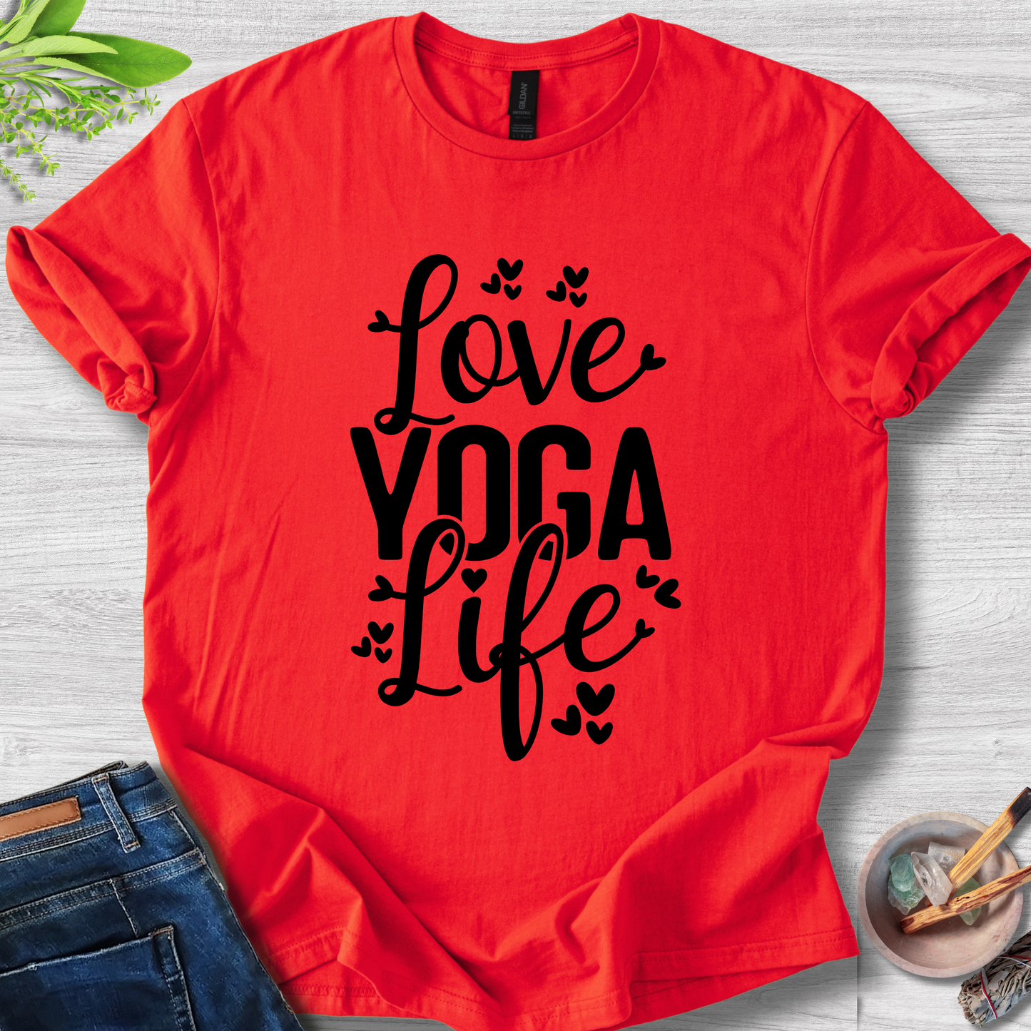 Love Yoga Life Unisex Softstyle T-Shirt