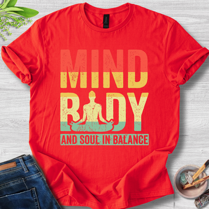 Mind, Body and Soul In Balance Unisex Softstyle T-Shirt