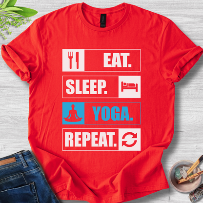 Eat. Sleep. Yoga. Repeat. Unisex Softstyle T-Shirt
