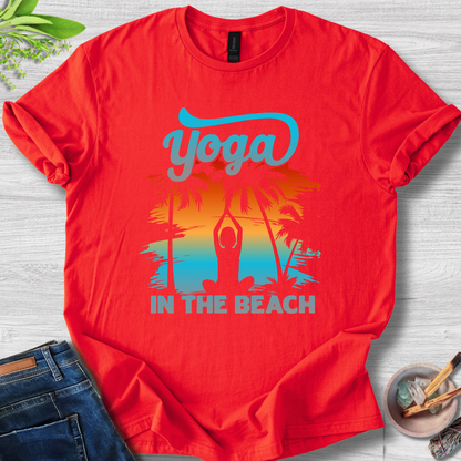Yoga At The Beach Unisex Softstyle T-Shirt