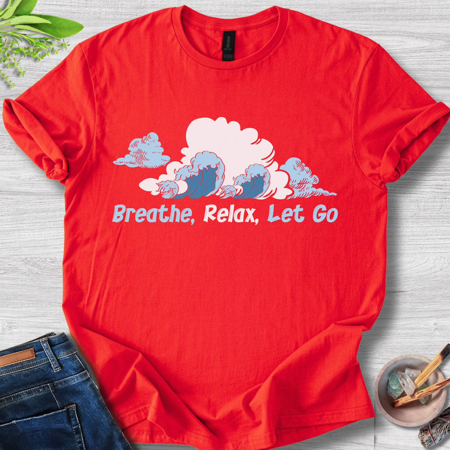 Breathe Relax Let Go Unisex Softstyle T-Shirt