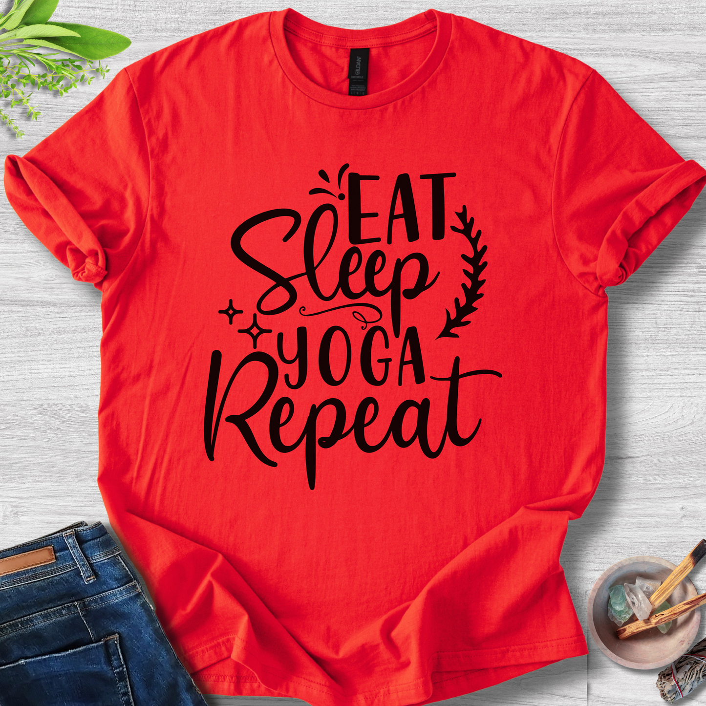 Eat Sleep Yoga Repeat Unisex Softstyle T-Shirt