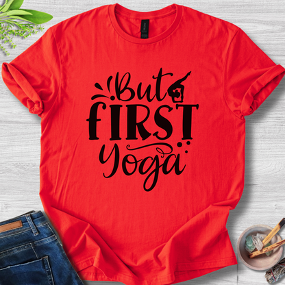 But First Yoga Unisex Softstyle T-Shirt