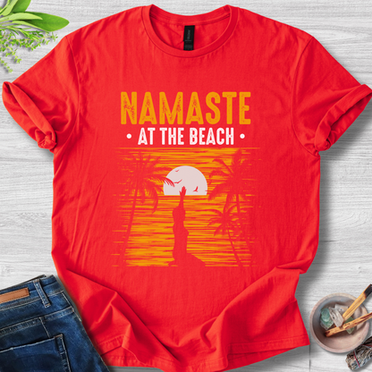 Namaste At The Beach Unisex Softstyle T-Shirt