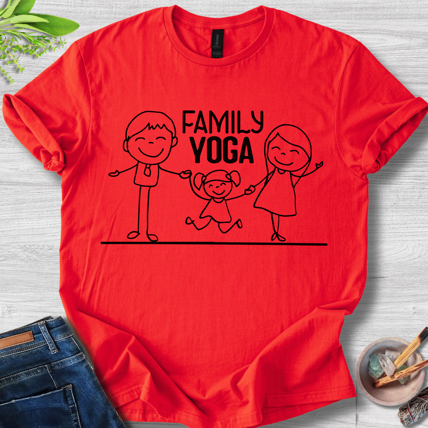 Family Yoga Unisex Softstyle T-Shirt