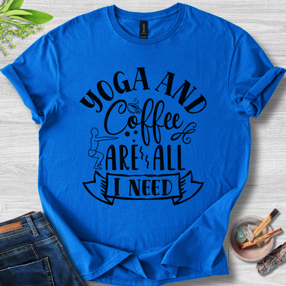 Coffee & Yoga Vibes Unisex Softstyle T-Shirt