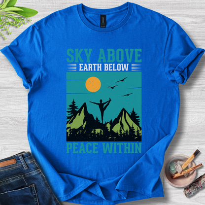 Sky Above, Earth Below, Peace Within Unisex Softstyle T-Shirt