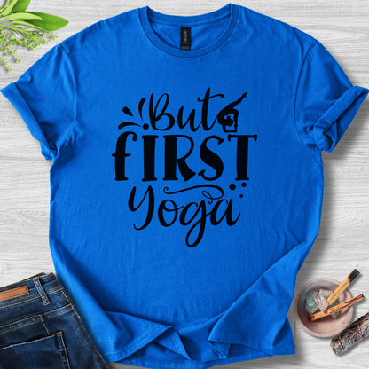 But First Yoga Unisex Softstyle T-Shirt