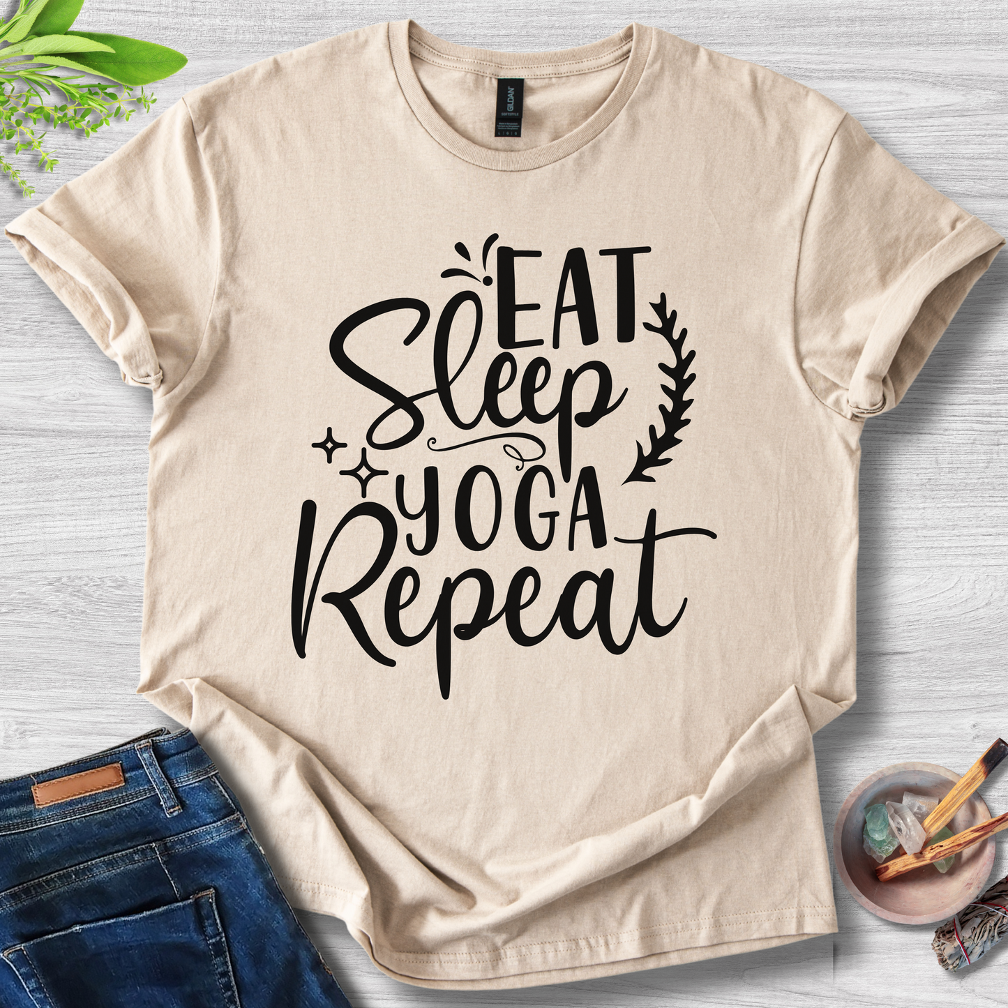 Eat Sleep Yoga Repeat Unisex Softstyle T-Shirt