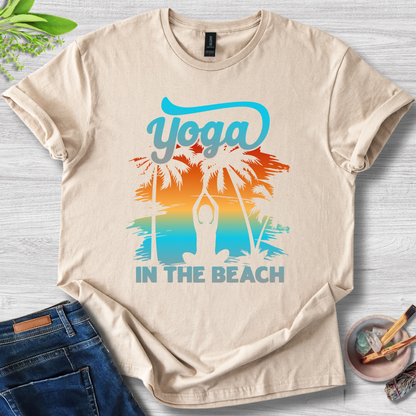 Yoga At The Beach Unisex Softstyle T-Shirt