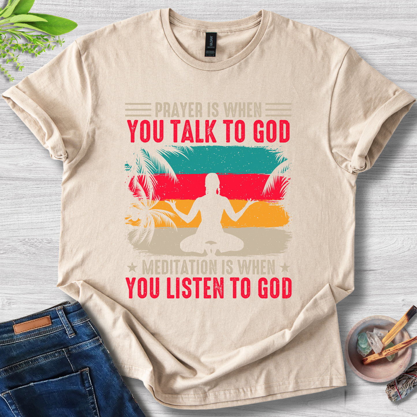 Prayer & Meditation Balance Unisex Softstyle T-Shirt