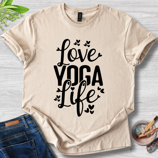 Love Yoga Life Unisex Softstyle T-Shirt