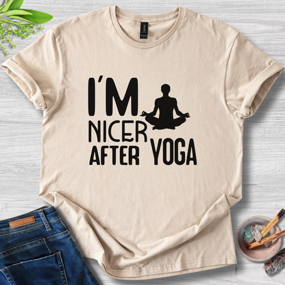 I'm Nicer After Yoga Unisex Softstyle T-Shirt